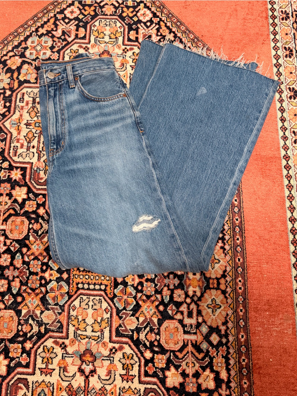 ETICA devon wide leg in everglades size 24 NWOT distressed - Picture 7 of 10